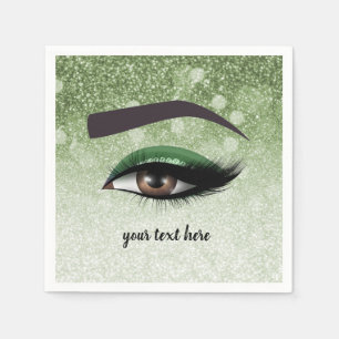 Serviette En Papier Un regard vert éclaire les yeux maquillage