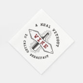 Serviette En Papier Un Repas Sans Vin S'Appelle Petit-Déjeuner (Coin)