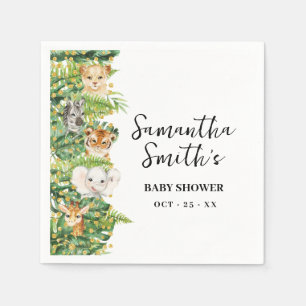 Serviette En Papier Un Safari Sauvage Baby shower Décor Napkins