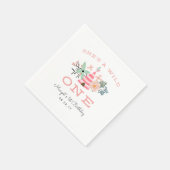Serviette En Papier Un sauvage | Première fête d'anniversaire (Coin)