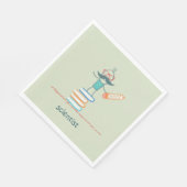 Serviette En Papier Un scientifique debout sur les livres (Coin)