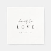 Serviette En Papier Un script minimal moderne pour aimer le Mariage (Devant)