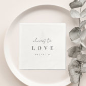Serviette En Papier Un script minimal moderne pour aimer le Mariage