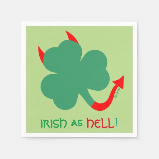 Serviette En Papier Un Shamrock Danseur Unique Danser Irlandais Jig Da (Devant)