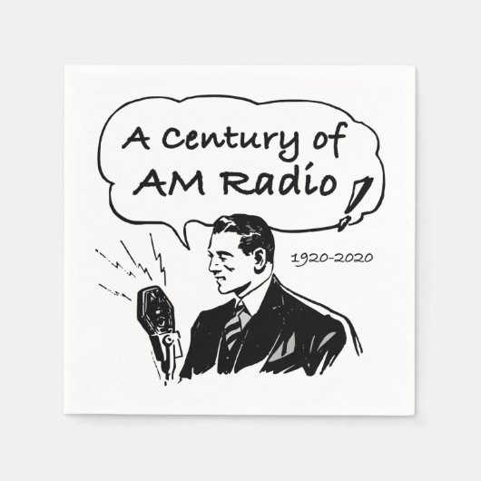 Serviette En Papier Un siècle de radio AM (Devant)