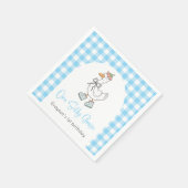 Serviette En Papier Un Silly Goose Blue 1er Anniversaire (Coin)
