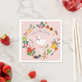 Serviette En Papier Un Silly Goose Farmer Jardin Thème Rose (En situation)
