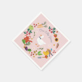 Serviette En Papier Un Silly Goose Farmer Jardin Thème Rose (Coin)