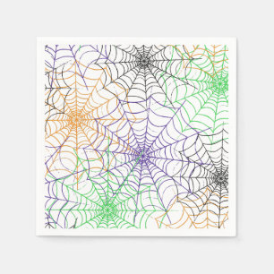 Serviette En Papier Un simple Motif Web d'Halloween Spider