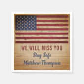 Serviette En Papier Un soldat militaire quitte le drapeau américain du (Devant)