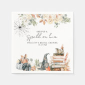 Serviette En Papier Un sort | Réception de mariage d'Halloween (Devant)