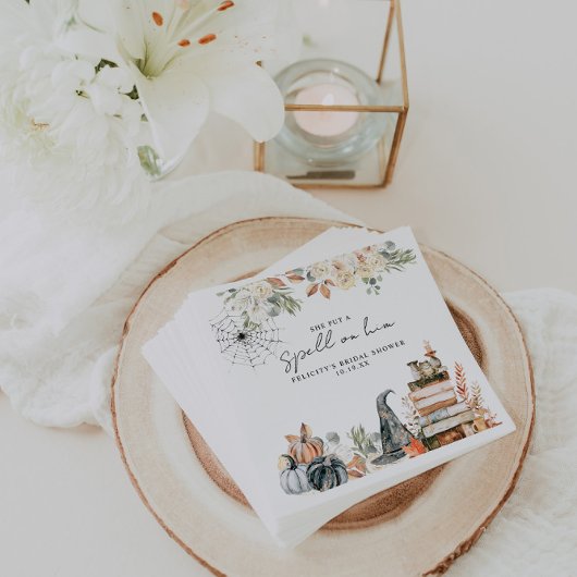 Serviette En Papier Un sort | Réception de mariage d'Halloween