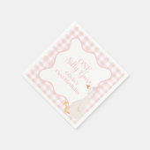 Serviette En Papier Un sot rose oie (Coin)