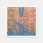 Serviette En Papier un tableau d'écharpe bleu et beige (Devant)