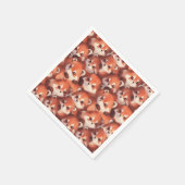 Serviette En Papier Un tas de pandas rouges (Coin)
