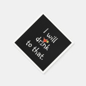 Serviette En Papier Un Texte Amusant Avec Cocktail (Coin)