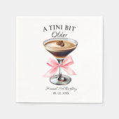 Serviette En Papier Un Tini Bit Ancien Martini fête d'anniversaire (Devant)