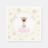 Serviette En Papier Un Tini Bit Martini Coquette Anniversaire (Devant)