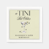 Serviette En Papier un Tini Bit plus vieux Martini Olive Anniversaire (Devant)