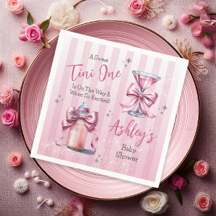 Serviette En Papier Un Tini sucré Un Coquette Rose Baby shower fille