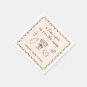 Serviette En Papier Un Tini Sur Le Chemin Baby shower Espresso Martini (Coin)