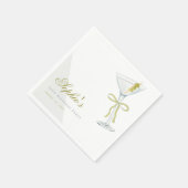 Serviette En Papier Un Tini Un Peu Plus Ancien Cocktail Olive Martini  (Coin)