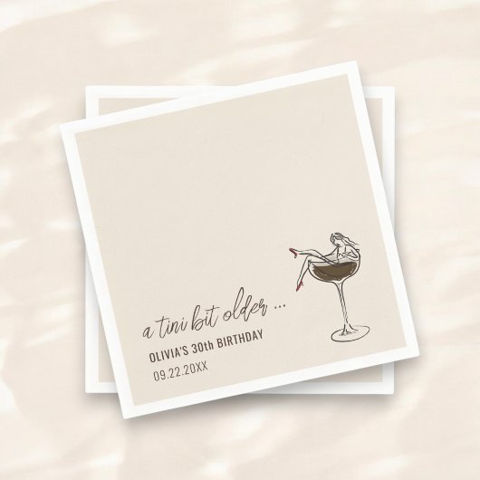 Serviette En Papier Un Tini Un Peu Plus Ancien Espresso Martini