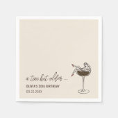 Serviette En Papier Un Tini Un Peu Plus Ancien Espresso Martini (Devant)
