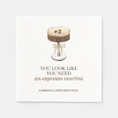 Serviette En Papier Un Tini Un Peu Plus Ancien Espresso Martini fête d (Devant)