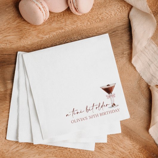 Serviette En Papier Un Tini Un Peu Plus Ancien Espresso Martini fête d