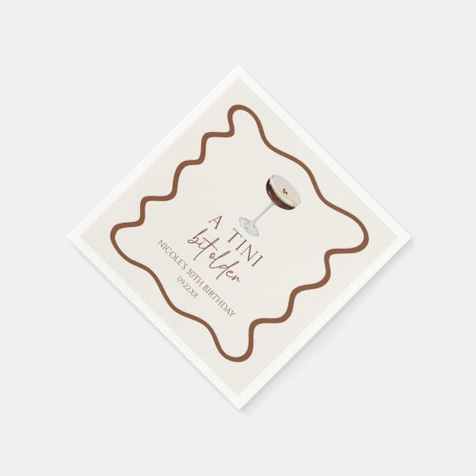 Serviette En Papier Un Tini Un Peu Plus Ancien Expresso Martini Annive (Coin)