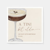 Serviette En Papier Un Tini Un Peu Plus Ancien Expresso Martini Annive (Devant)