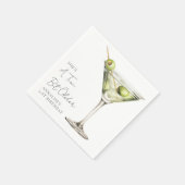 Serviette En Papier Un Tini Un Peu Plus Ancien Martini (Coin)