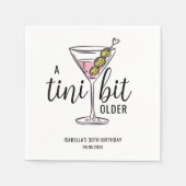 Serviette En Papier Un Tini Un Peu Plus Ancien Martini Dessiné À La Ma (Devant)