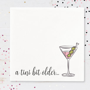 Serviette En Papier Un Tini Un Peu Plus Ancien Martini Dessiné À La Ma