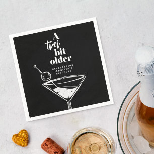 Serviette En Papier Un Tini Un Peu Plus Ancien Martini fête d'annivers