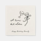 Serviette En Papier Un Tini Un Peu Plus Ancien Martini Papier Annivers (Devant)