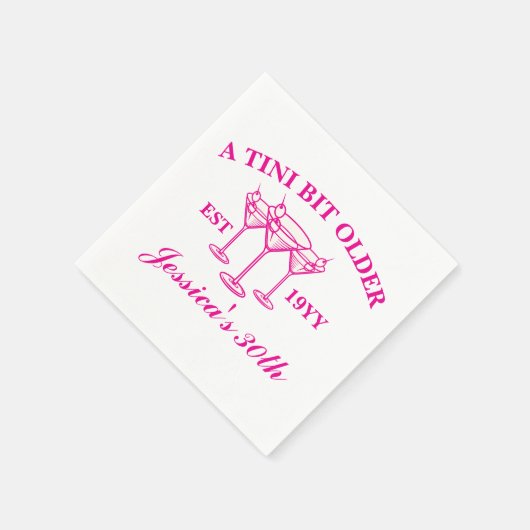 Serviette En Papier Un Tini Un Peu Plus Ancien Martini Personnalisé An (Coin)