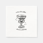 Serviette En Papier Un Tini Un Peu Plus Anniversaire (Devant)