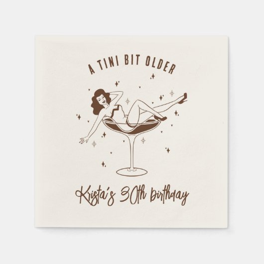 Serviette En Papier Un Tini Un Peu Plus Anniversaire (Devant)