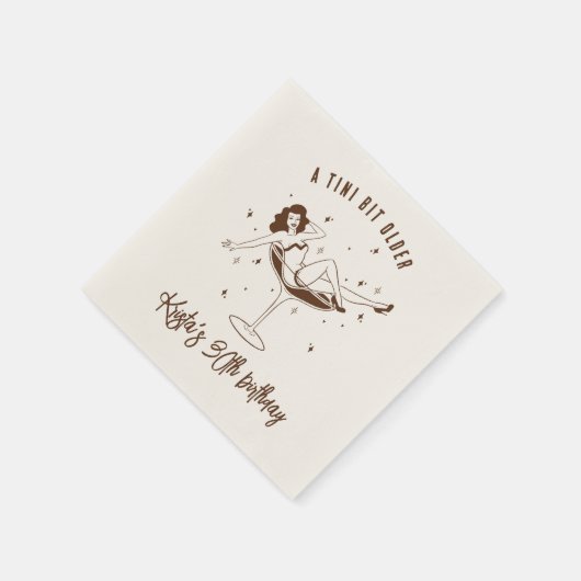 Serviette En Papier Un Tini Un Peu Plus Anniversaire (Coin)