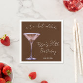Serviette En Papier Un Tini Un Peu Plus Vieux Martini Au Chocolat Fête (En situation)