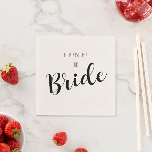 Serviette En Papier Un toast à la mariée (En situation)