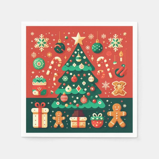 Serviette En Papier Un très joyeux Noël (Devant)