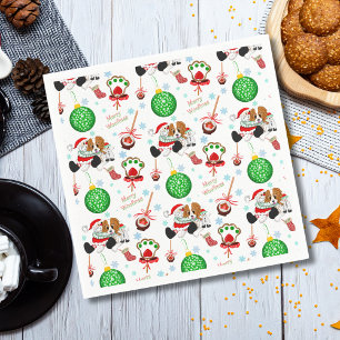 Serviette En Papier Un très joyeux Noël Cavalier King Charles