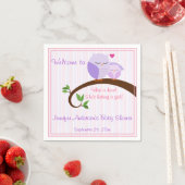 Serviette En Papier Un trou ! Serviettes de Baby shower de Chouettes p (En situation)
