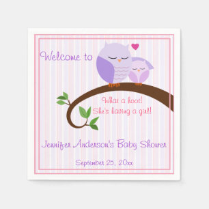 Serviette En Papier Un trou ! Serviettes de Baby shower de Chouettes p