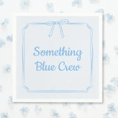 Serviette En Papier Un truc Blue Crew Bow fête nuptiale personnalisée