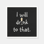 Serviette En Papier Un Vin Blanc Pour Les Fêtes (Devant)