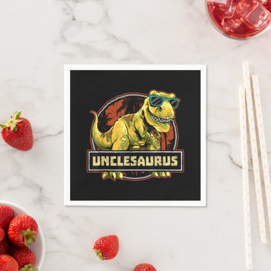Serviette En Papier Unclesaurus T rex Uncle Saurus Dinosaur (En situation)